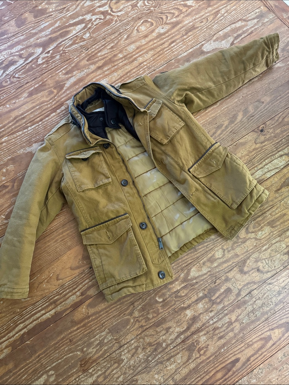 Ben Sherman Olive Field Jacket with Quilted Interior